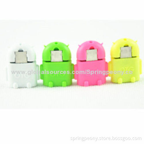 USB OTG Adapters for Digital Device, Various Colors Available